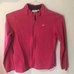 Vineyard Vines Pink Girls Zip Up Sweatshirt Size L